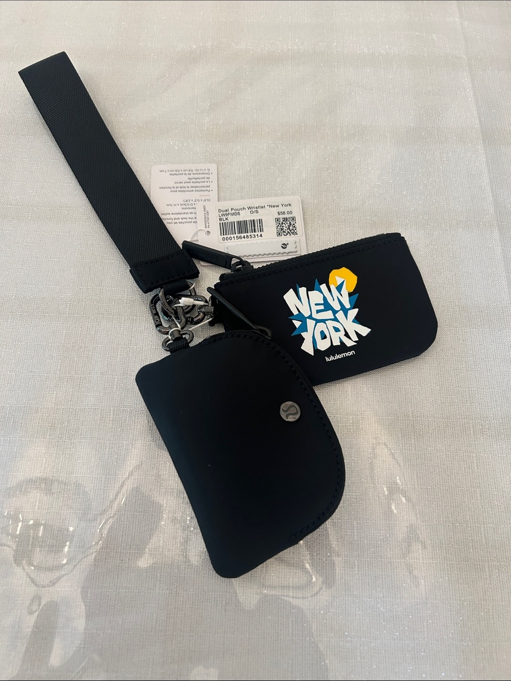 Lululemon Black New York Key Pouch Duo BNWT